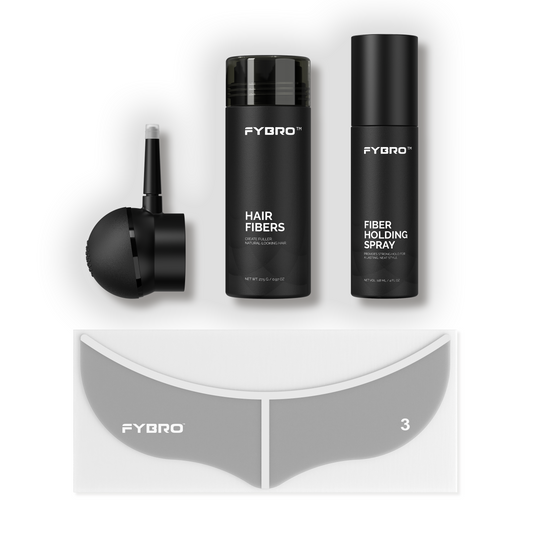THE PRIME PACKAGE (16 Hairline Stencils, Hair Fibers, Holding Spray & Applicator Pump)