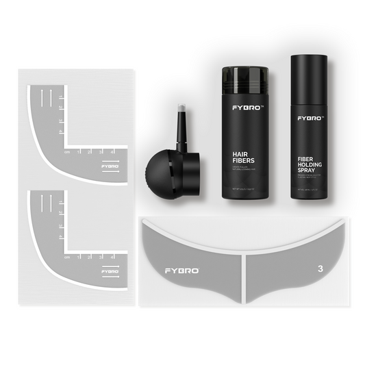 THE ULTIMATE BRO COMBO™ – Hairline Stencils (16) + Beard Patches (32) + Fiber Pro Kit
