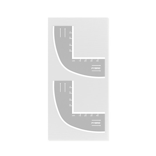 THE THREE-IN-ONE BEARD LINE PATCH (Stick-On Stencil for Beard, C-Cup & Vertical Bar – 32 Disposable Stencils)