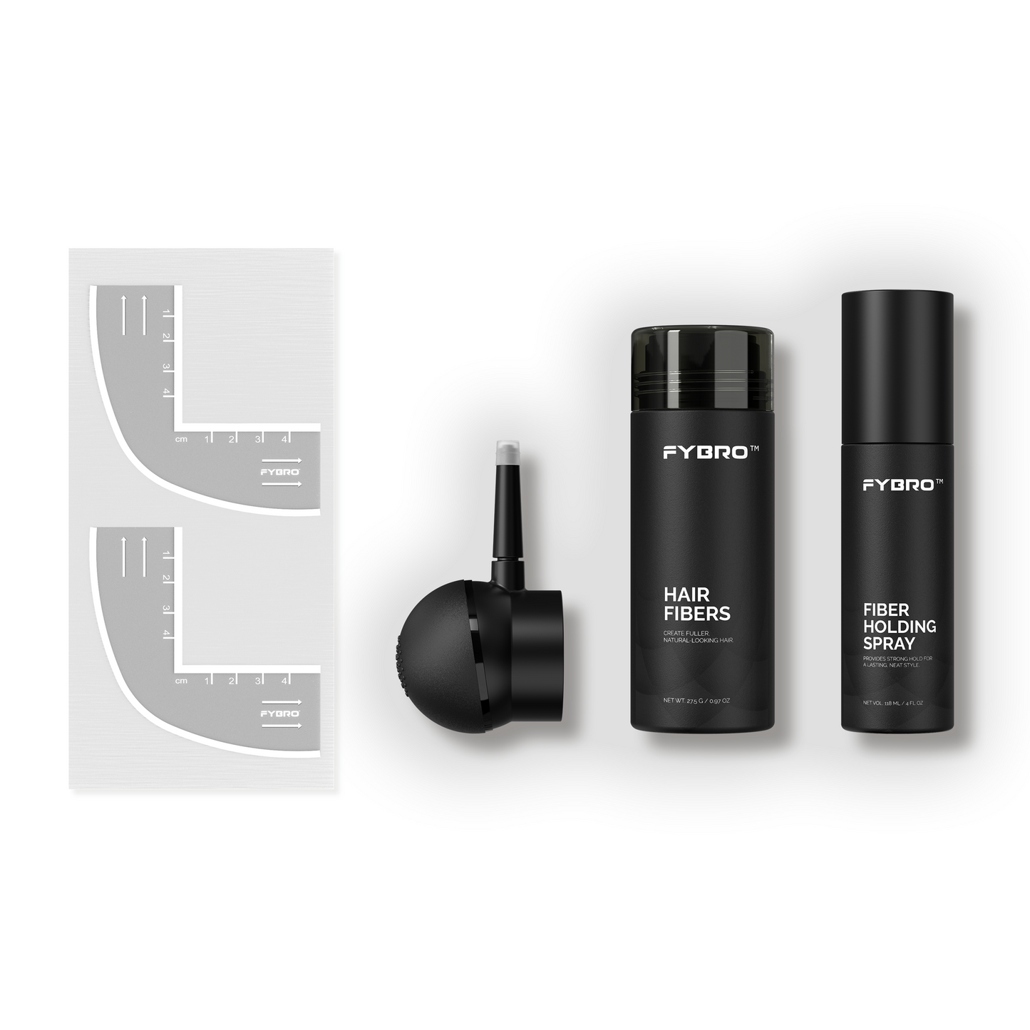 THE BEARD-LINE SYSTEM™ – 32 Disposable Beard Line Stencils + Hair Fiber Pro Kit