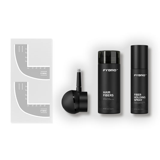 THE BEARD-LINE SYSTEM™ – 32 Disposable Beard Line Stencils + Hair Fiber Pro Kit